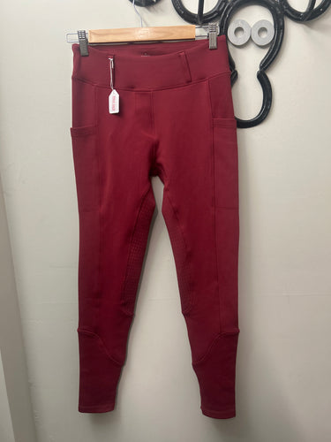 Kid's Red Winter Full Seat Breeches Medium-Breeches-Consignment-Evolution Equestrian Co.
