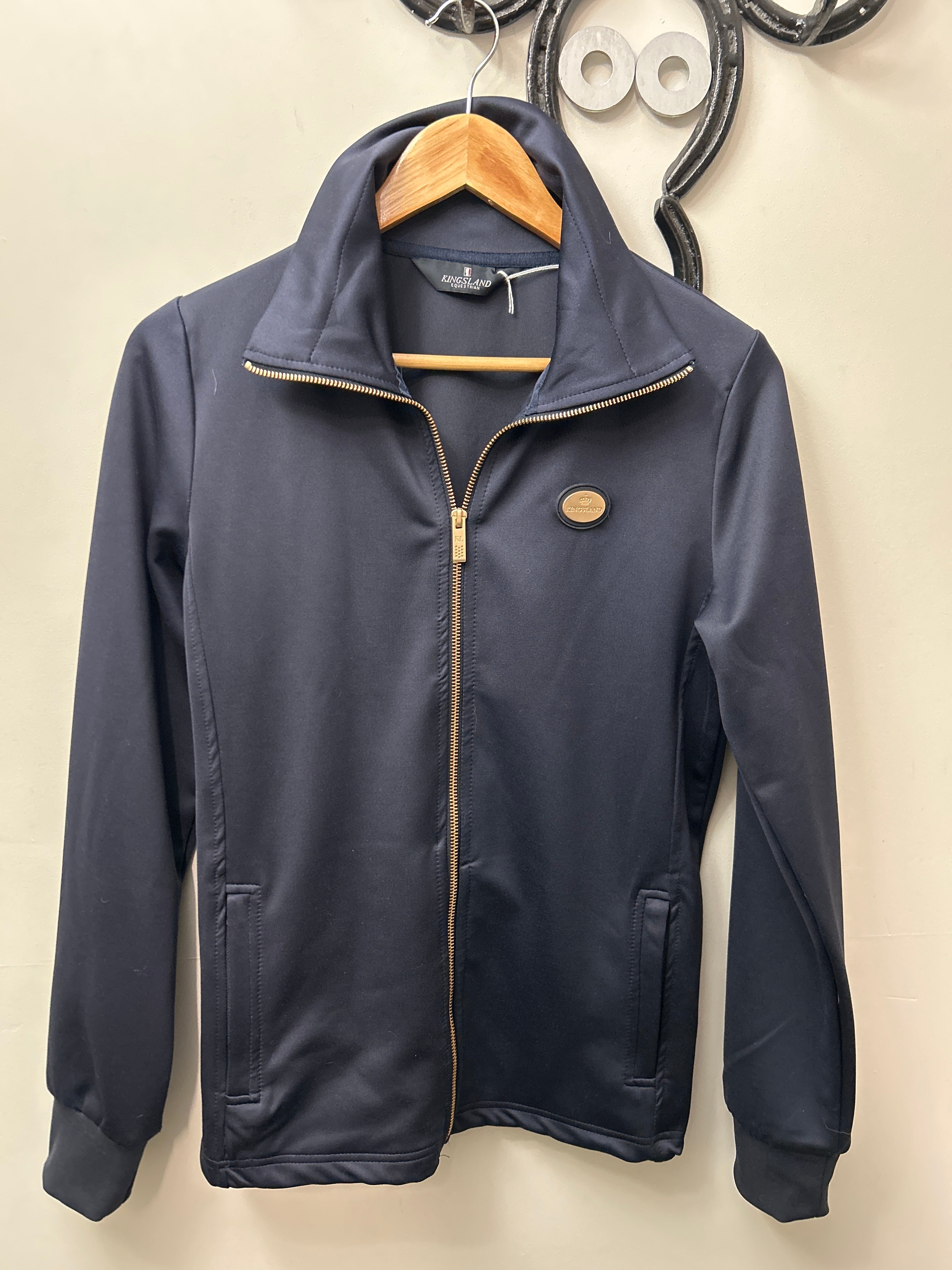 Kingsland Navy Jacket Medium-Sweatershirt-Consignment-Evolution Equestrian Co.