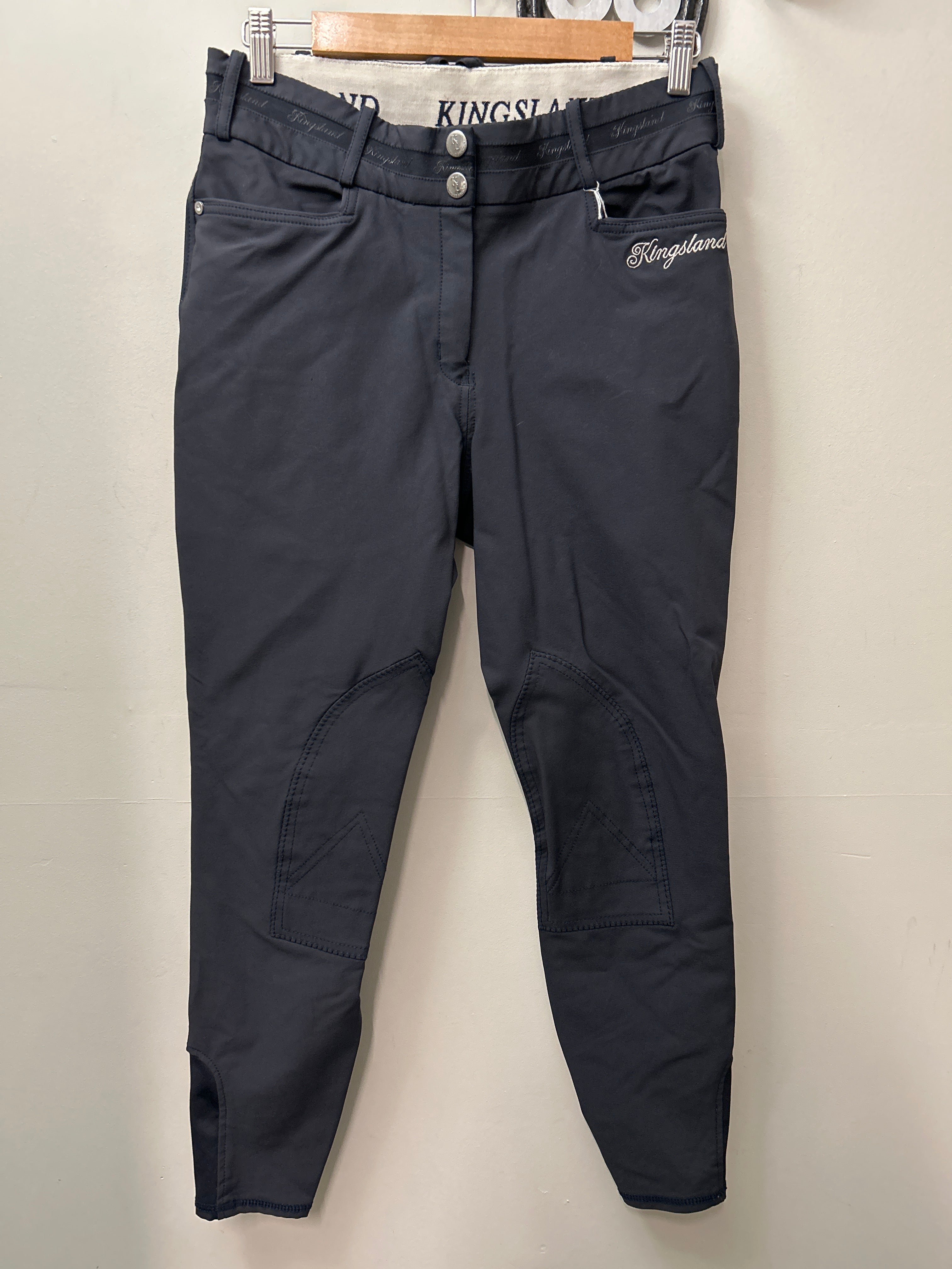 Kingsland Navy Knee Patch Breeches 28-Breeches-Consignment-Evolution Equestrian Co.