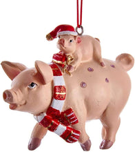 Load image into Gallery viewer, Kurt Adler Santa Pig and Piglet Ornament-Christmas-Can Pro Equestrian Supply-Evolution Equestrian Co.
