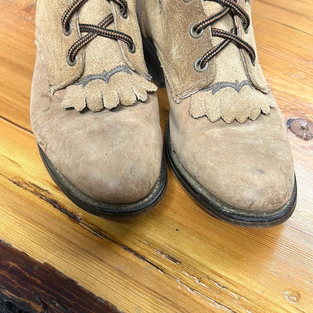 Laredo Lace Up Boots 6.5M-Cowboy Boots-Consignment-Evolution Equestrian Co.