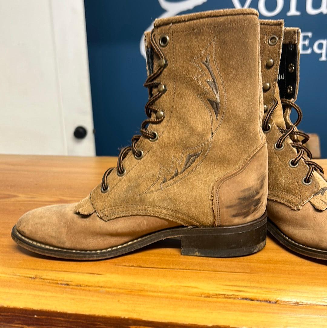 Laredo Lace Up Boots 6.5M-Cowboy Boots-Consignment-Evolution Equestrian Co.