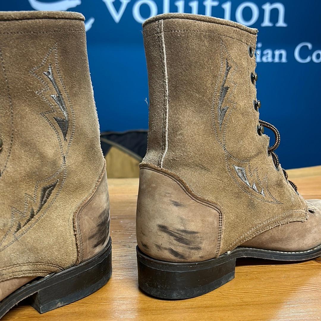 Laredo Lace Up Boots 6.5M-Cowboy Boots-Consignment-Evolution Equestrian Co.