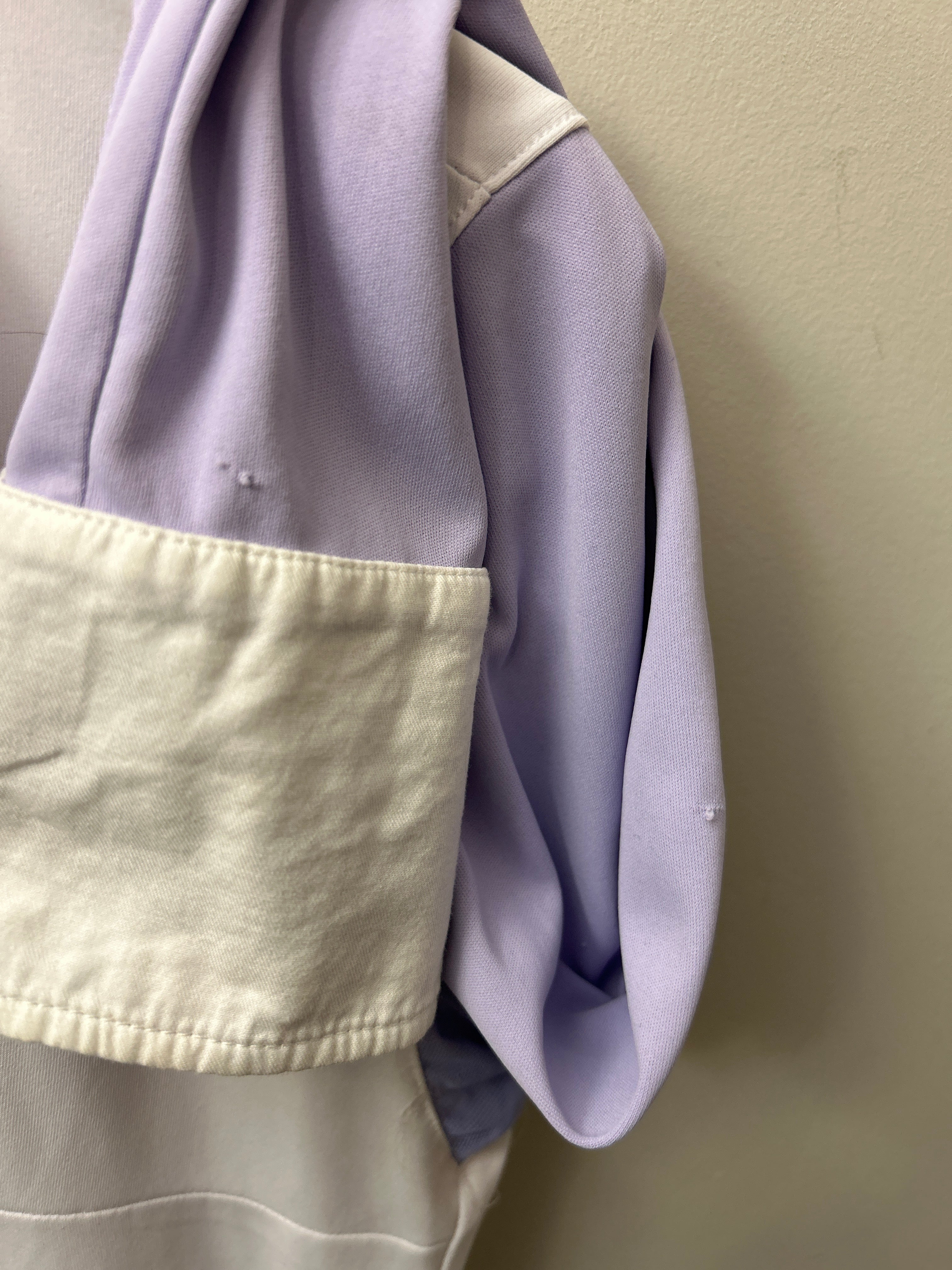 Le Fash Show Shirt White/Lavender Large-Show Shirts-Consignment-Evolution Equestrian Co.