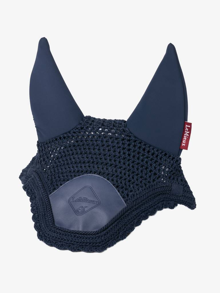 LeMieux Acoustic Pro Fly Bonnet-English Accessories-LeMieux-Medium (Cob)-Navy-Evolution Equestrian Co.
