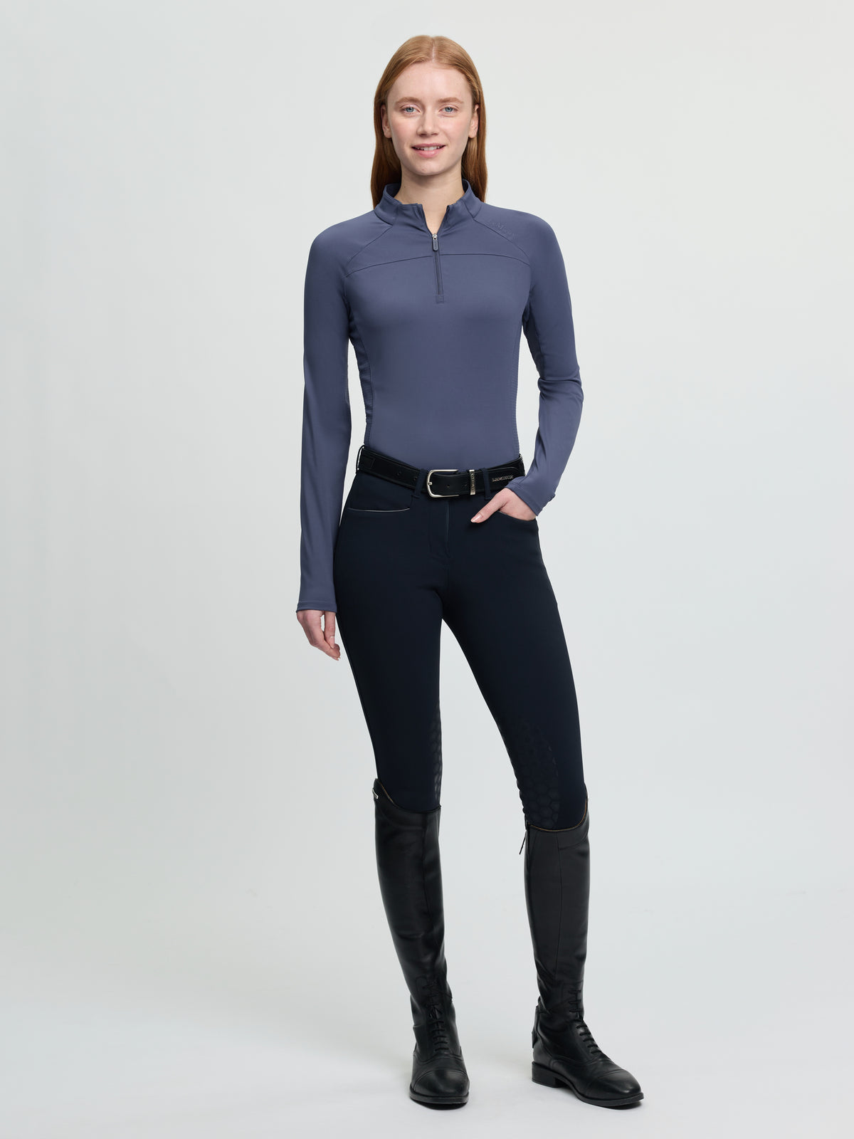 LeMieux Airflow Long Sleeve Base Layer Shadow-Riding Shirts-LeMieux-XXSmall / 2 US / 6 UK-Evolution Equestrian Co.
