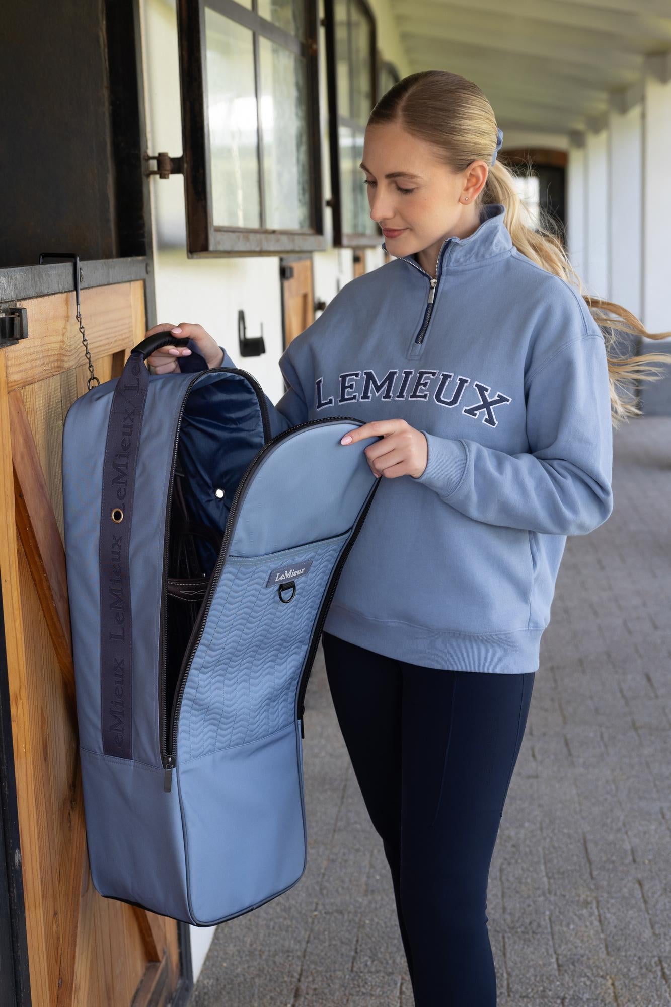LeMieux Anatomical Bridle Bag Powder Blue-For the Rider-LeMieux-Evolution Equestrian Co.