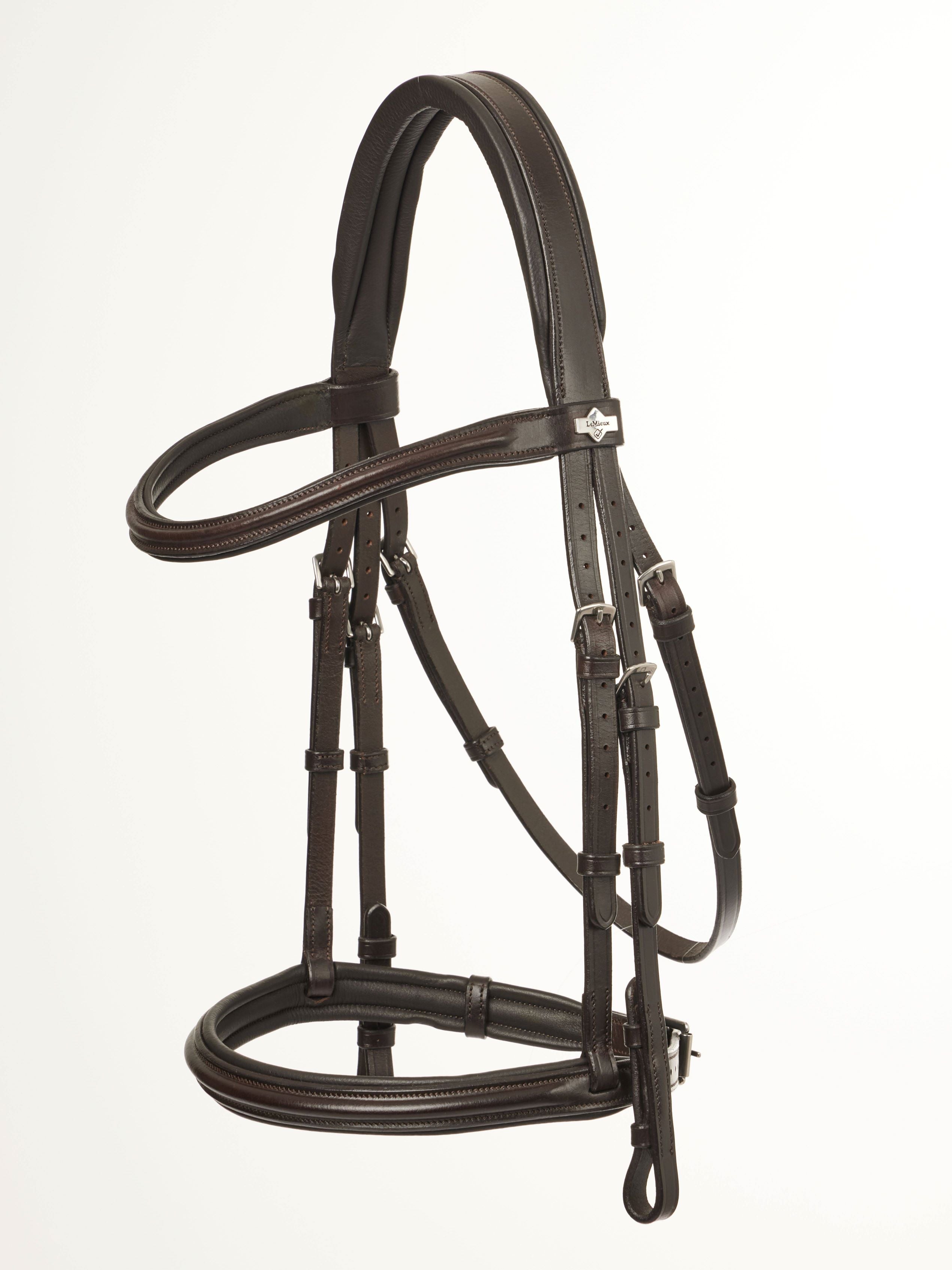 LeMieux Arika Cavesson Bridle-English Bridle-LeMieux-Full-Brown / Silver-Evolution Equestrian Co.