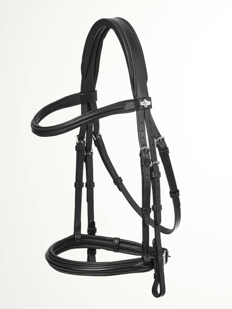 LeMieux Arika Cavesson Bridle-English Bridle-LeMieux-Full-Black / Silver-Evolution Equestrian Co.