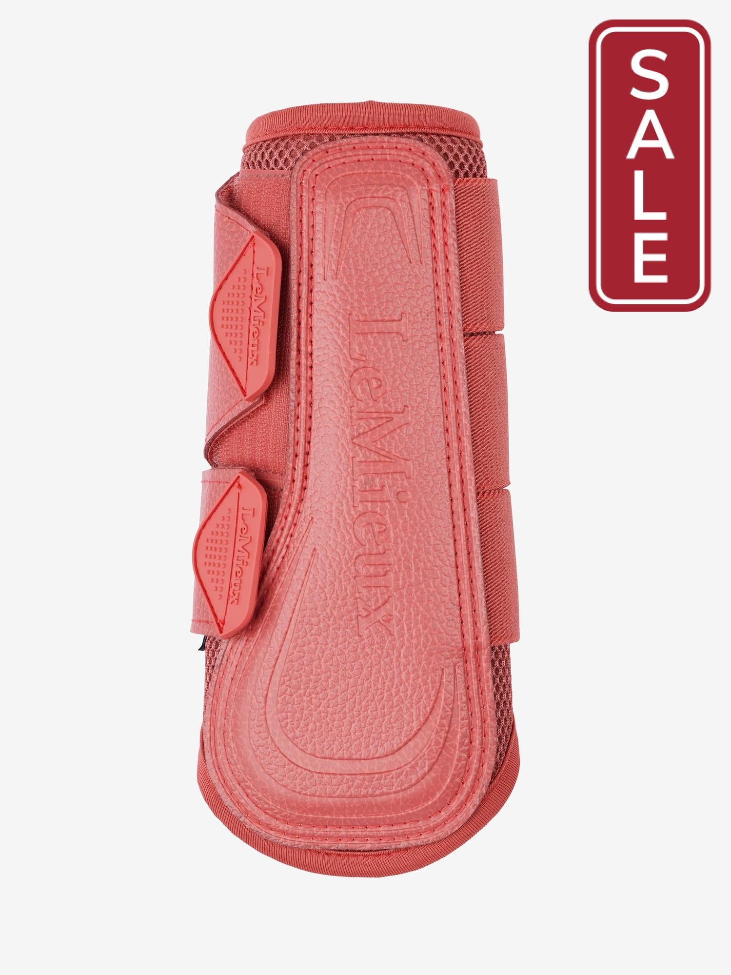 LeMieux Arika Mesh Brushing Boots Cranberry-Horse Boots-LeMieux-Medium-Evolution Equestrian Co.