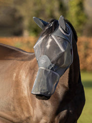 LeMieux Armour Shield Pro Full Fly Mask-Fly Mask-LeMieux-X Small (Small Pony)-Grey-Evolution Equestrian Co.