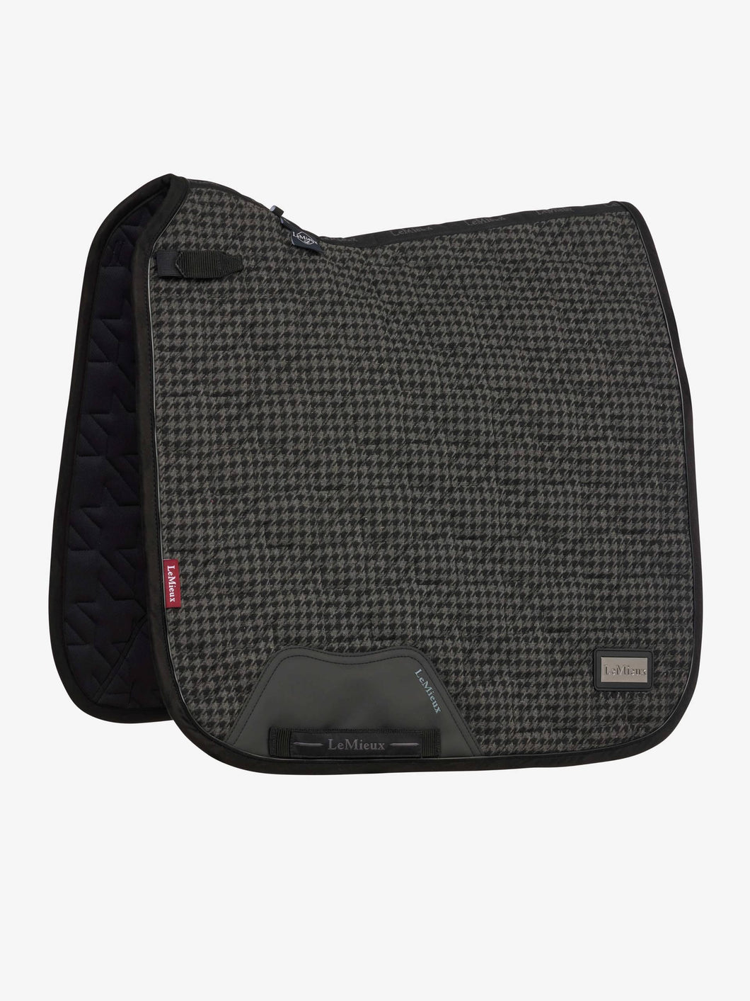 LeMieux Aspen Houndstooth Dressage Saddle Pad-Dressage Saddle Pad-LeMieux-Black-Small/Medium-Evolution Equestrian Co.