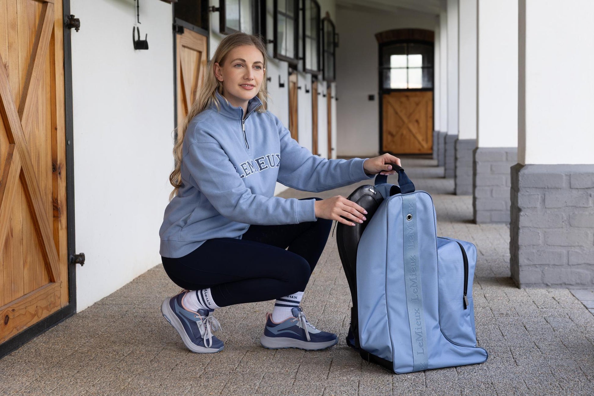 LeMieux Boot & Helmet Bag Powder Blue-For the Rider-LeMieux-Evolution Equestrian Co.