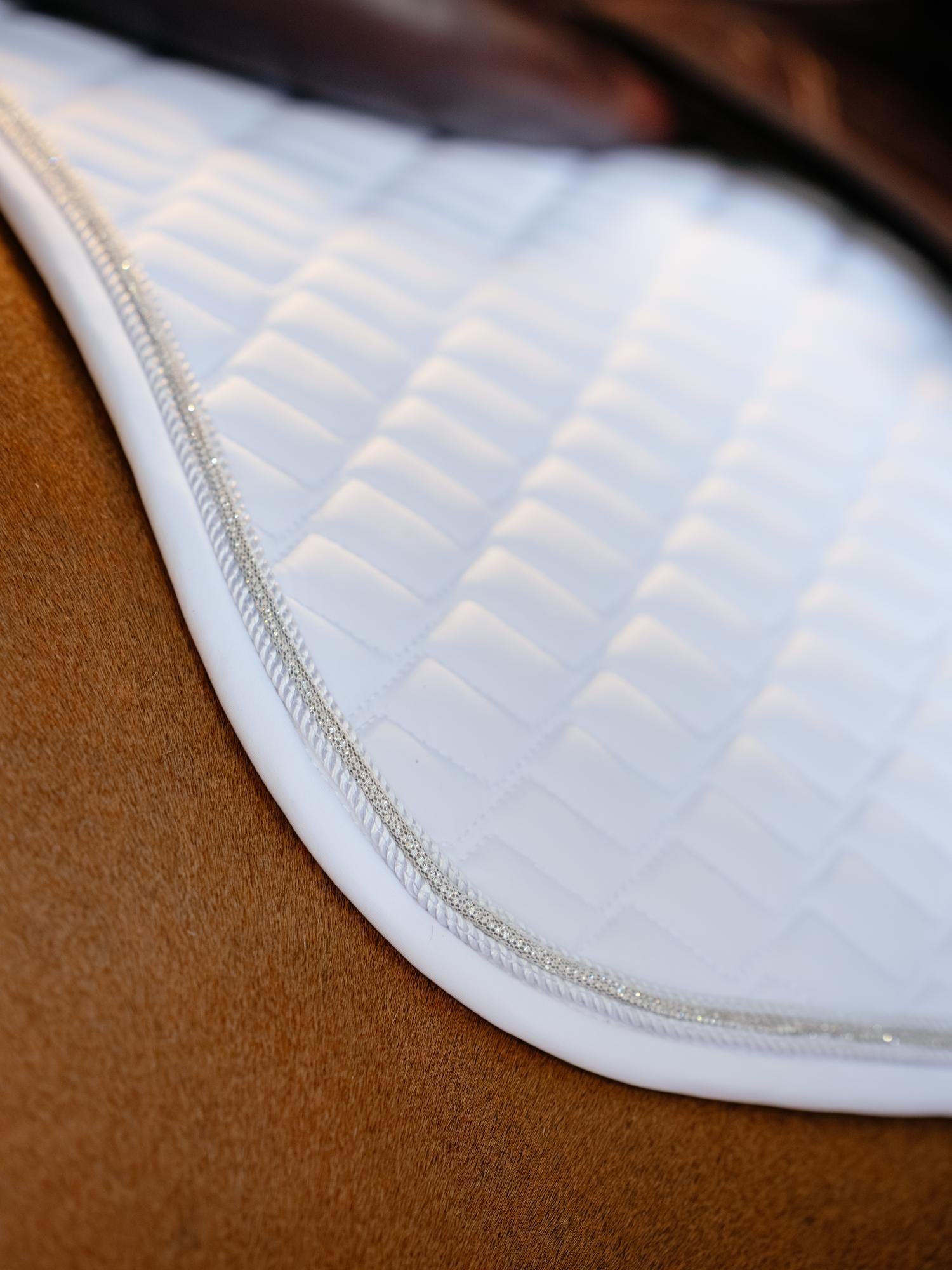 LeMieux Brilliance Close Contact Saddle Pad-English Saddle Pad-LeMieux-White-Evolution Equestrian Co.