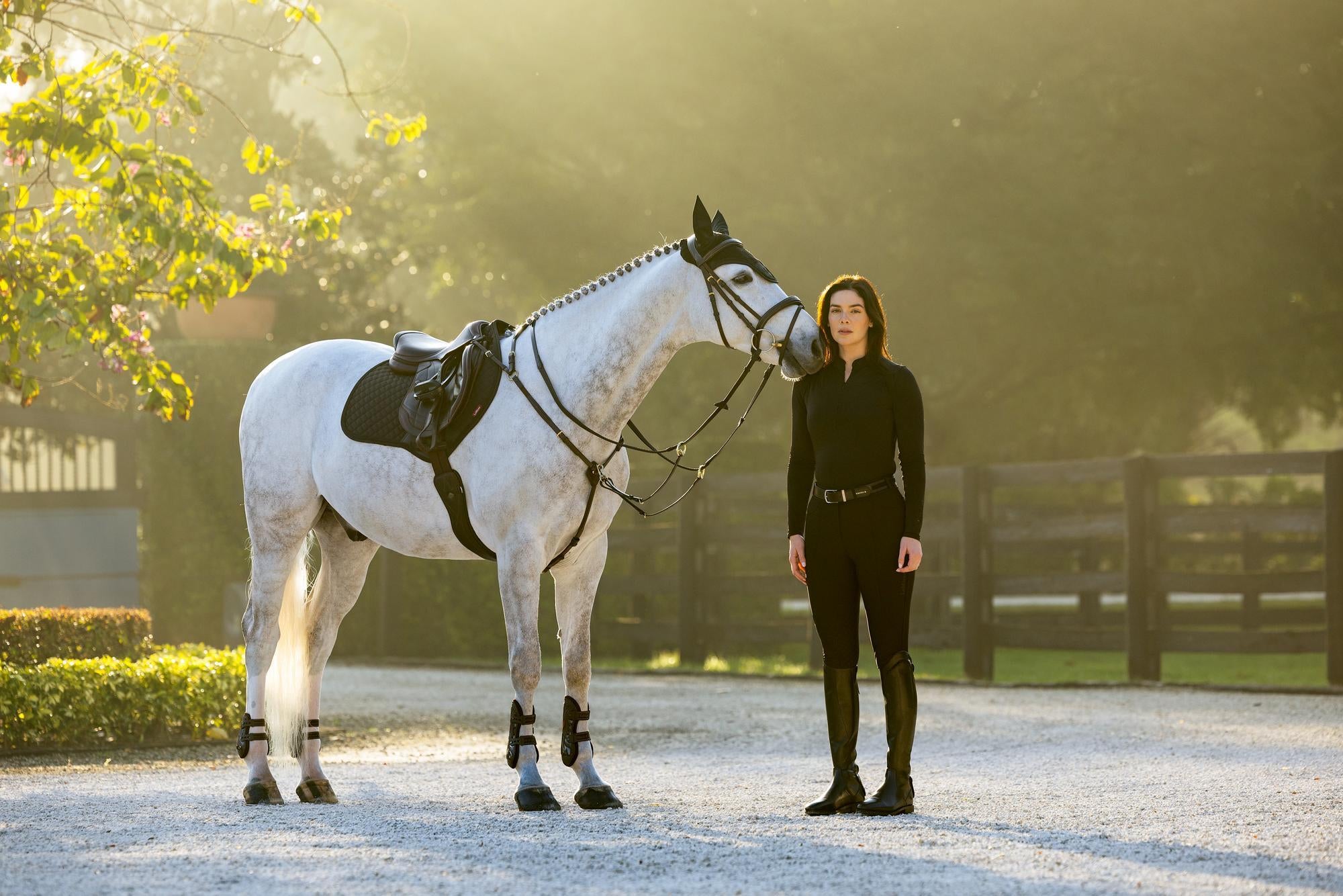 LeMieux Brilliance Close Contact Saddle Pad-English Saddle Pad-LeMieux-White-Evolution Equestrian Co.