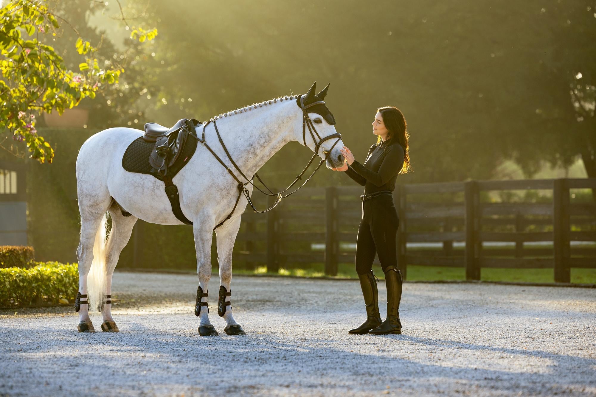 LeMieux Brilliance Close Contact Saddle Pad-English Saddle Pad-LeMieux-White-Evolution Equestrian Co.