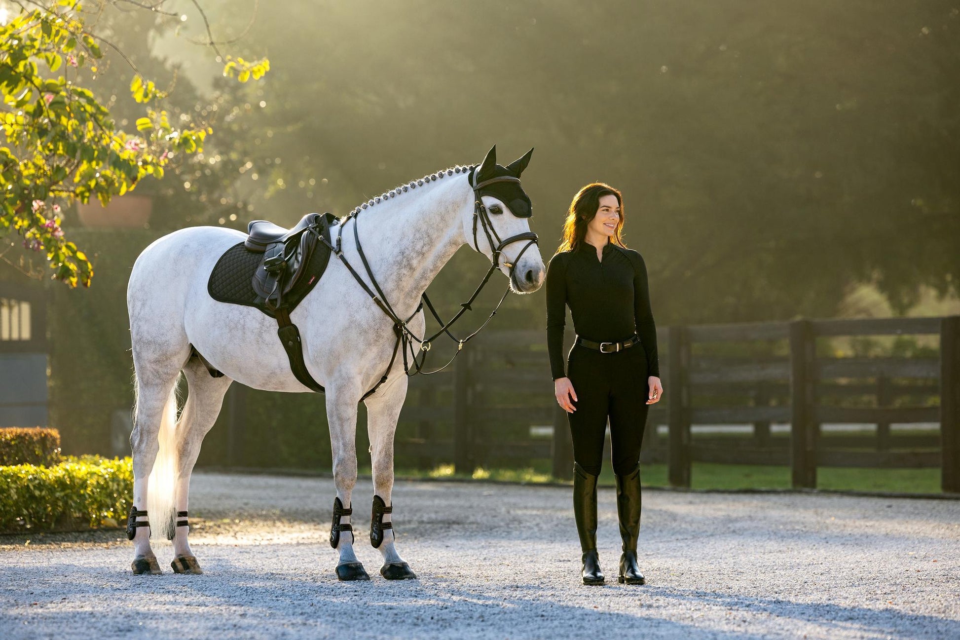 LeMieux Brilliance Close Contact Saddle Pad-English Saddle Pad-LeMieux-White-Evolution Equestrian Co.