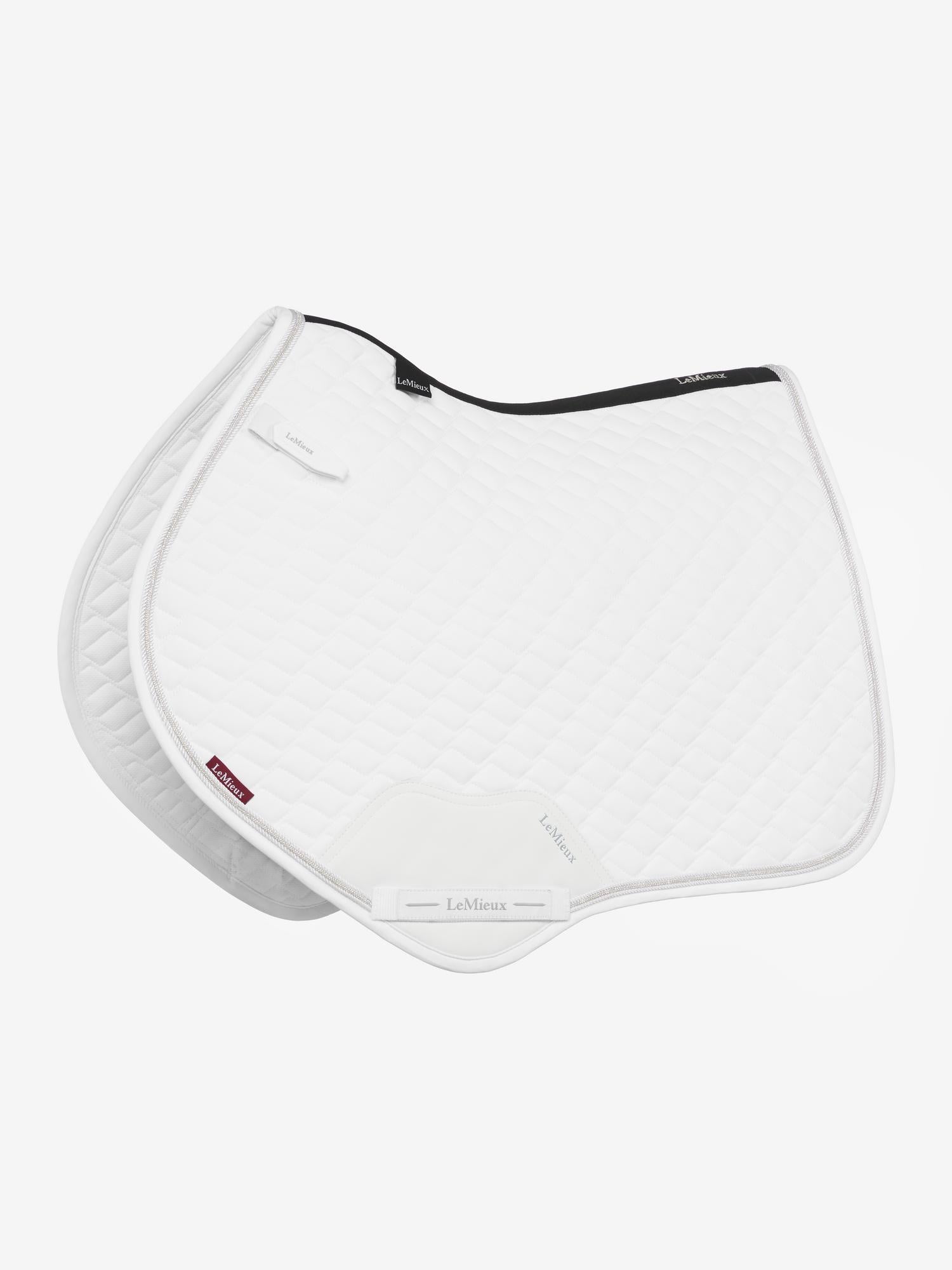 LeMieux Brilliance Close Contact Saddle Pad-English Saddle Pad-LeMieux-White-Evolution Equestrian Co.