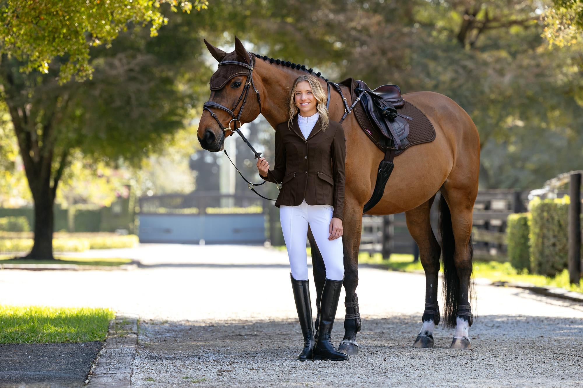 LeMieux Brilliance Close Contact Saddle Pad-English Saddle Pad-LeMieux-White-Evolution Equestrian Co.