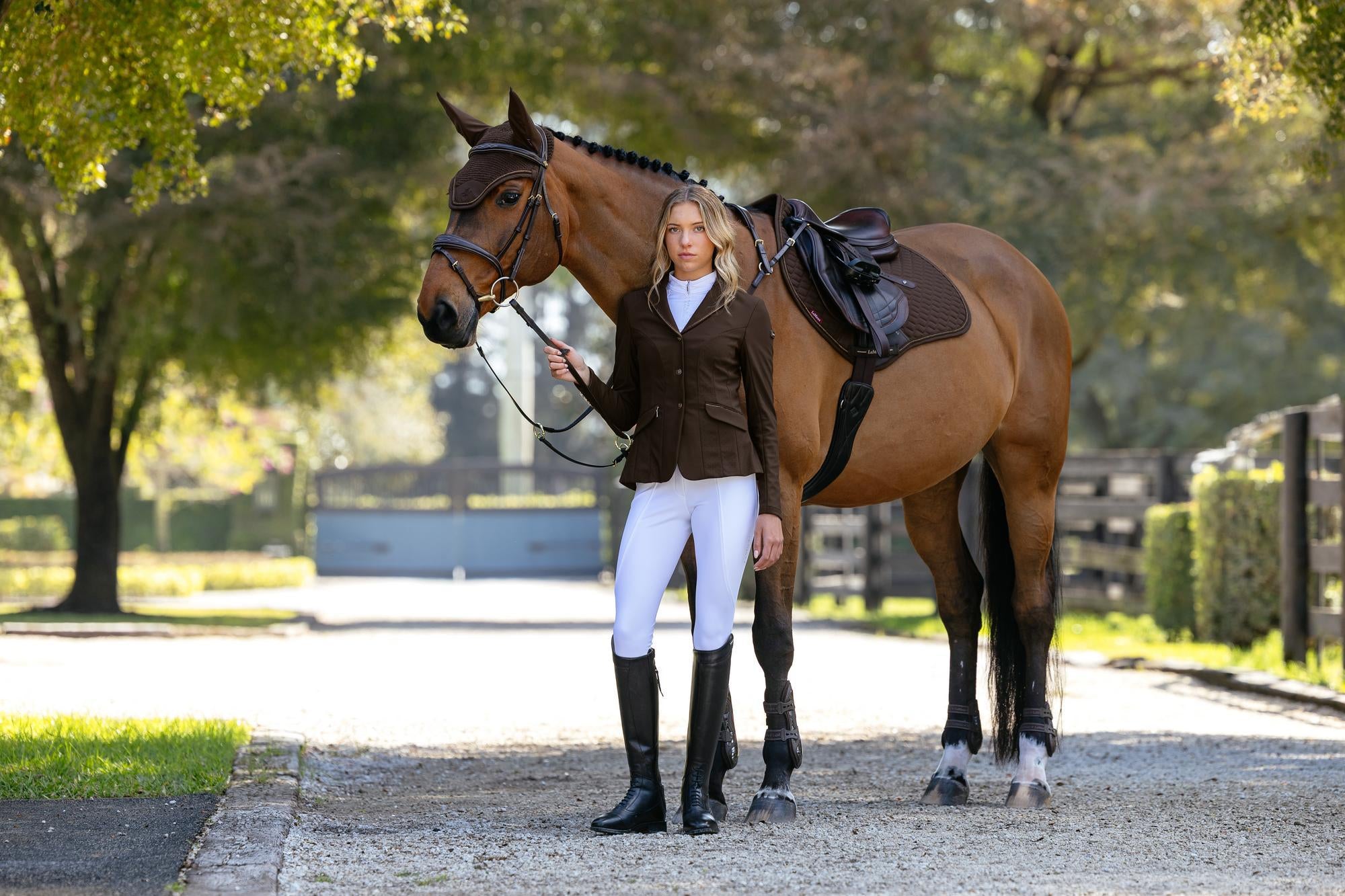 LeMieux Brilliance Close Contact Saddle Pad-English Saddle Pad-LeMieux-White-Evolution Equestrian Co.