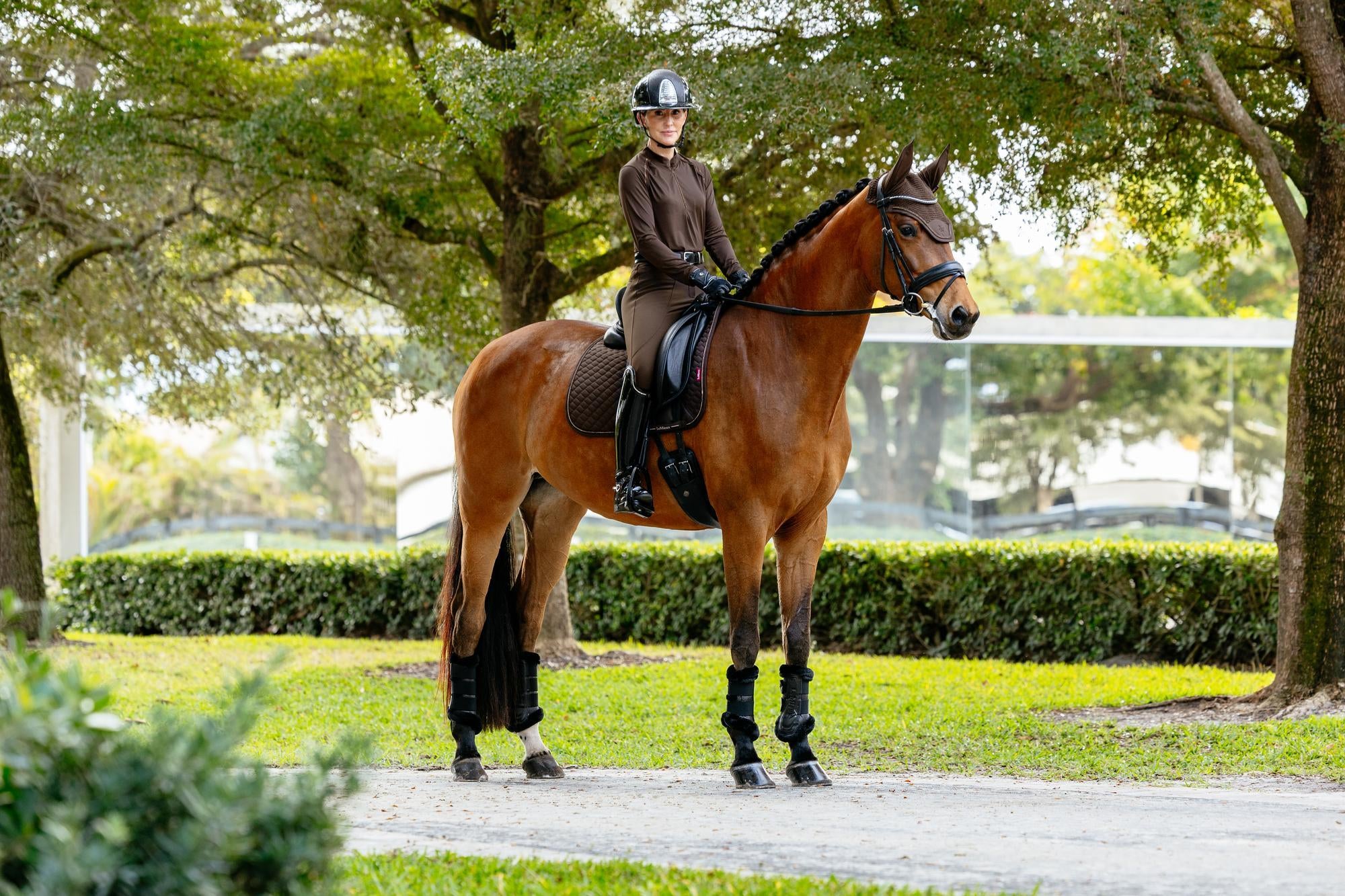 LeMieux Brilliance Dressage Saddle Pad-English Saddle Pad-LeMieux-White-Evolution Equestrian Co.