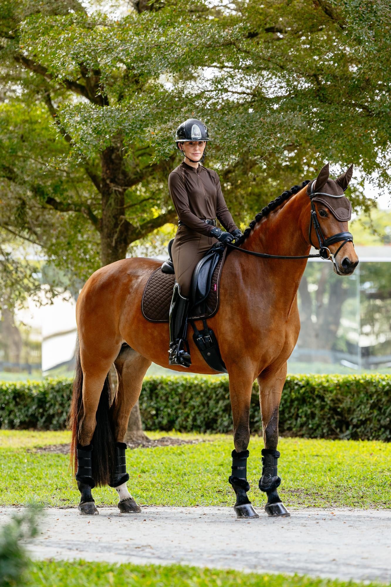 LeMieux Brilliance Dressage Saddle Pad-English Saddle Pad-LeMieux-White-Evolution Equestrian Co.