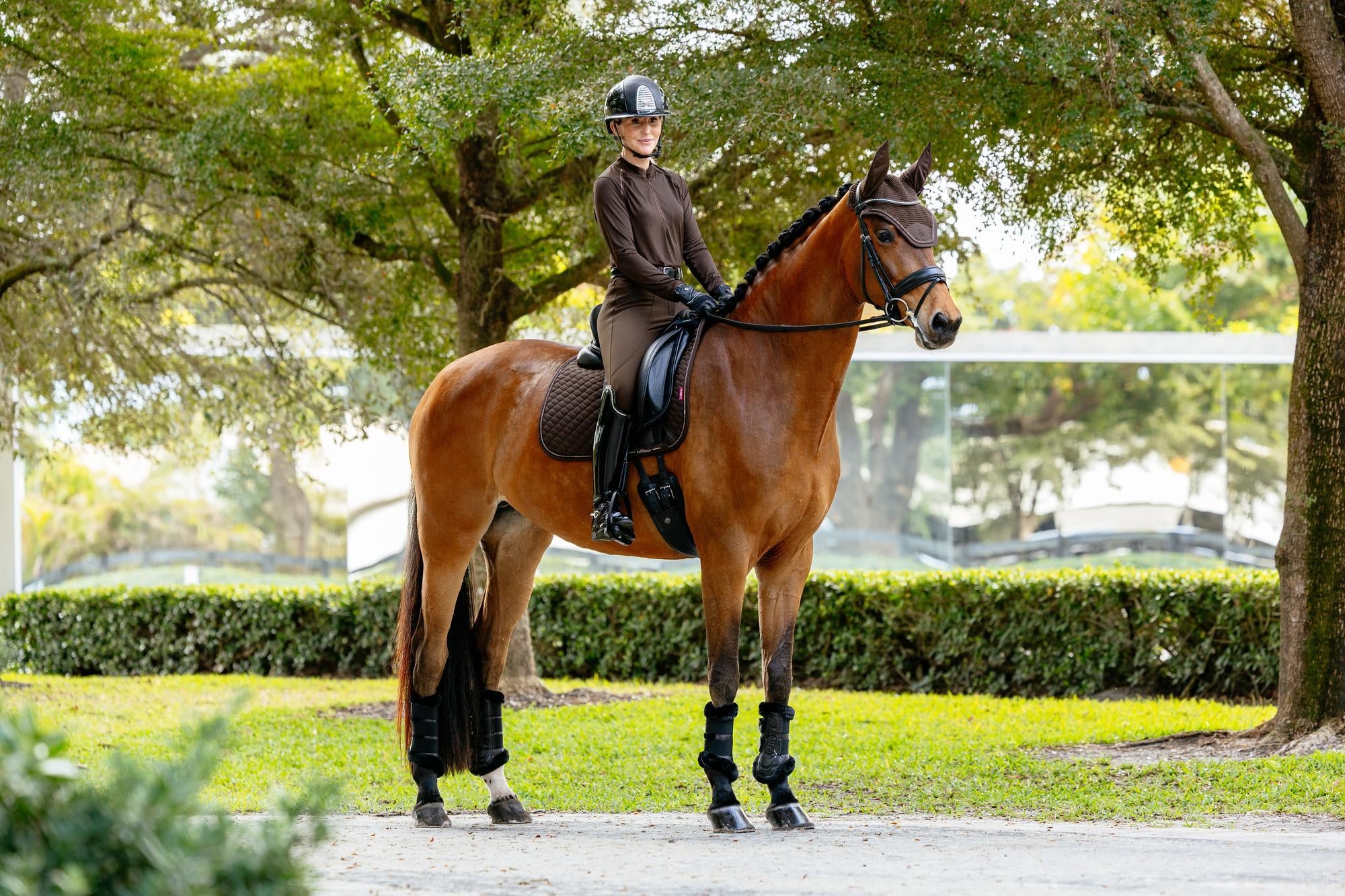 LeMieux Brilliance Dressage Saddle Pad-English Saddle Pad-LeMieux-White-Evolution Equestrian Co.