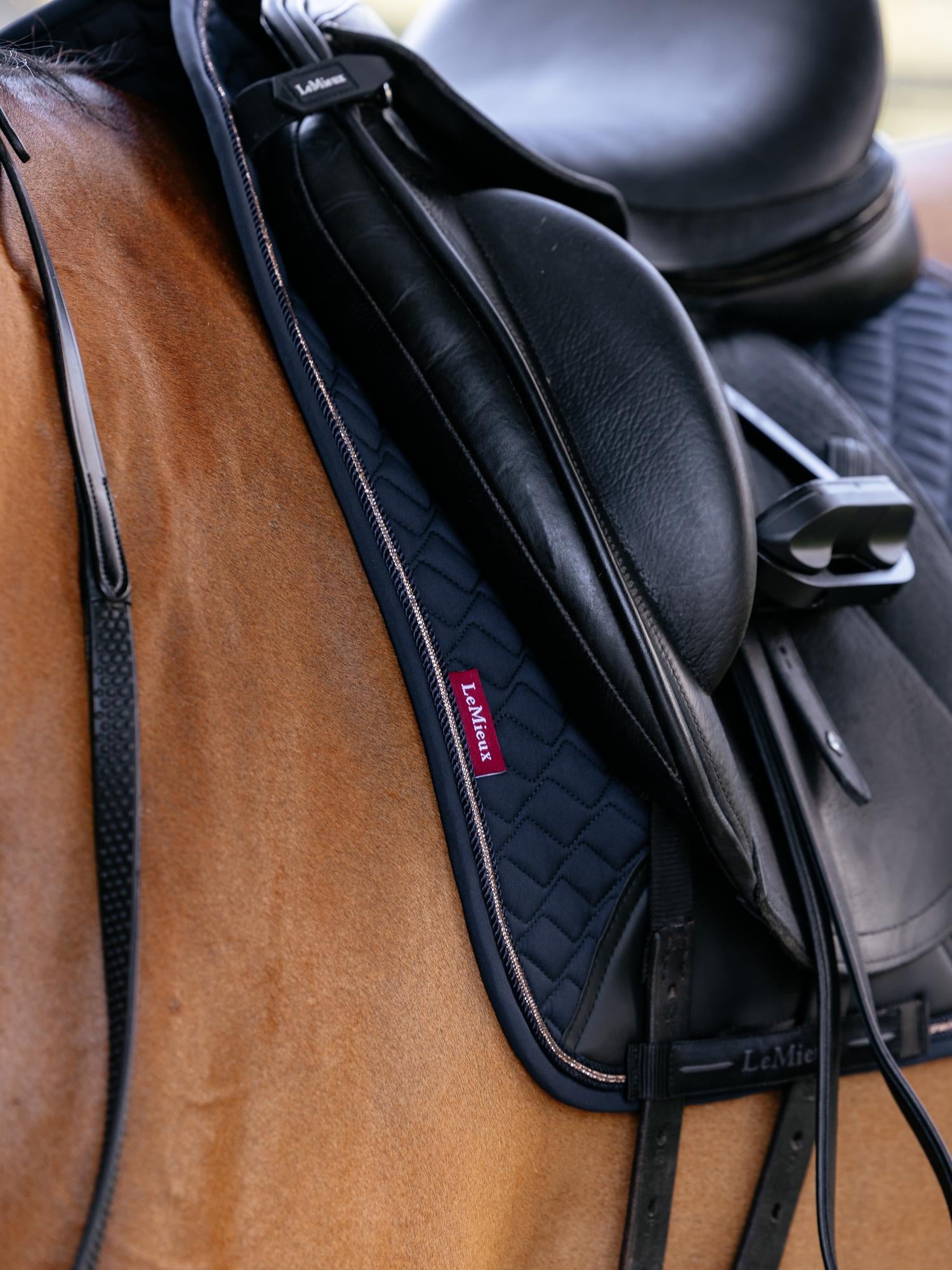 LeMieux Brilliance Dressage Saddle Pad-English Saddle Pad-LeMieux-White-Evolution Equestrian Co.