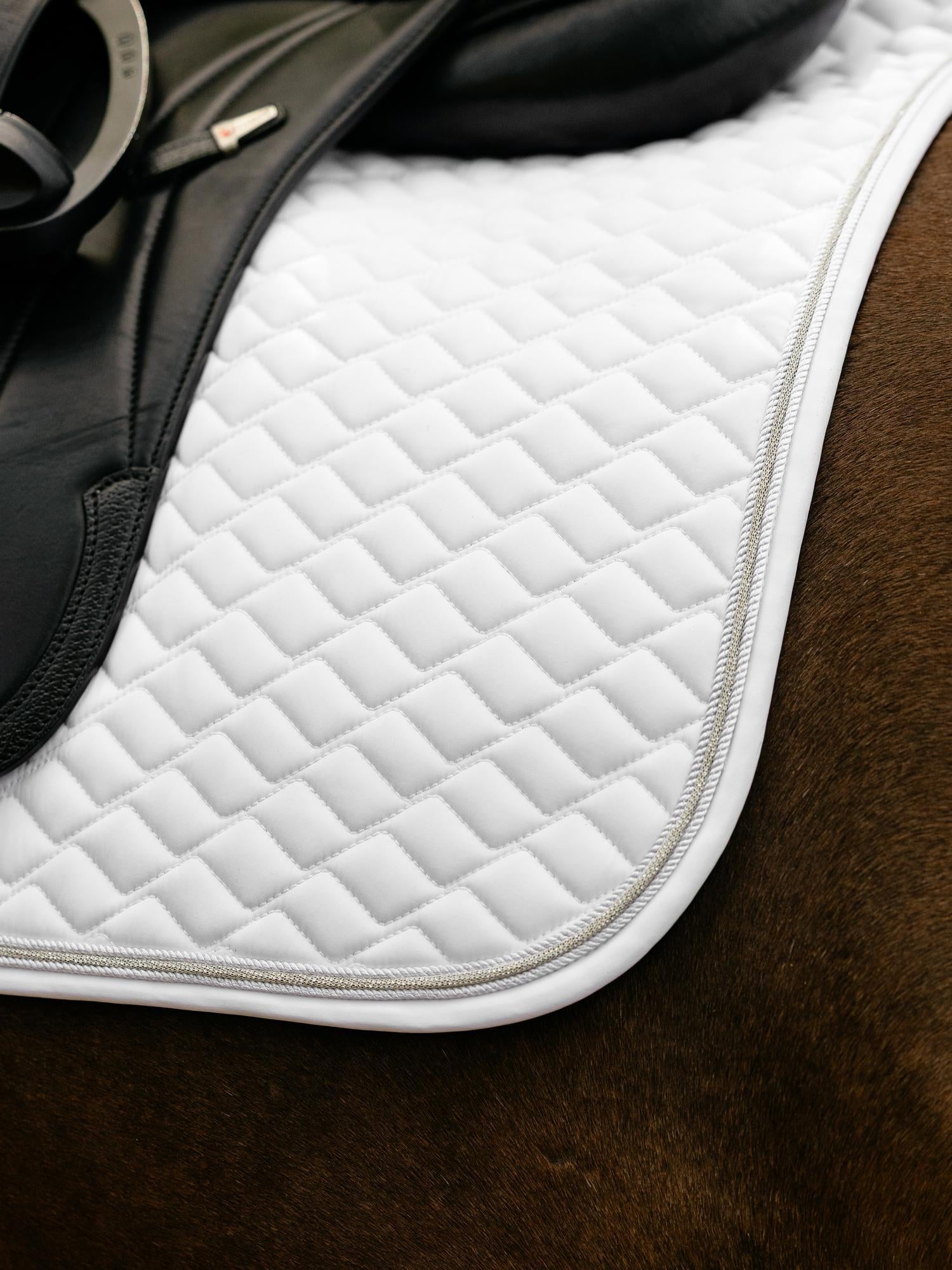 LeMieux Brilliance Dressage Saddle Pad-English Saddle Pad-LeMieux-White-Evolution Equestrian Co.