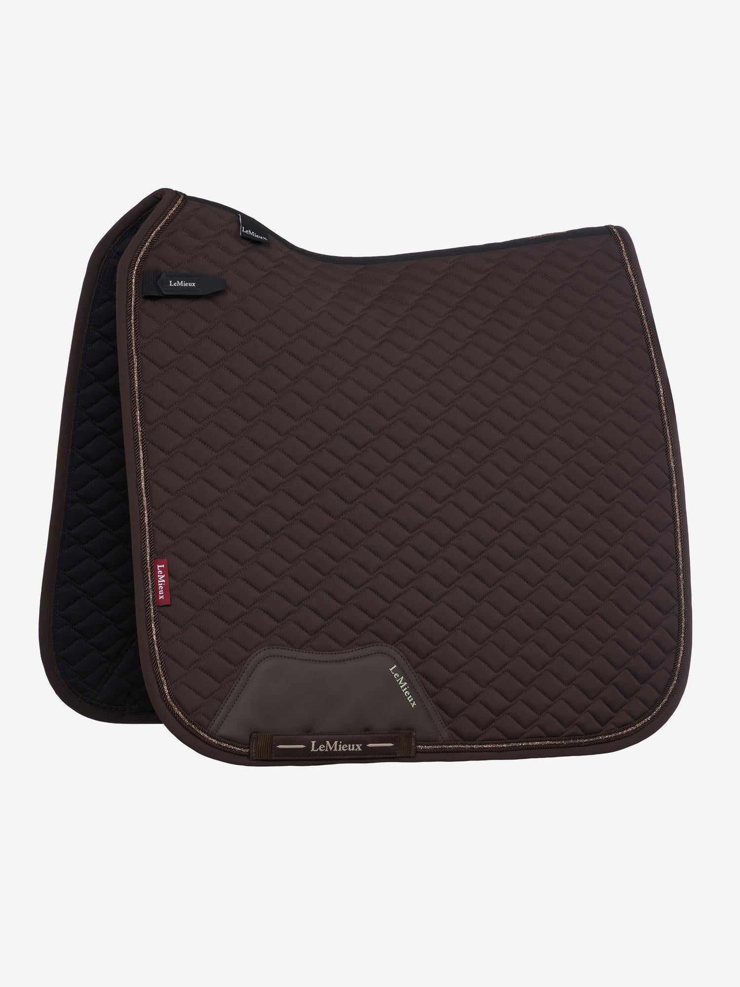 LeMieux Brilliance Dressage Saddle Pad-English Saddle Pad-LeMieux-Espresso-Evolution Equestrian Co.