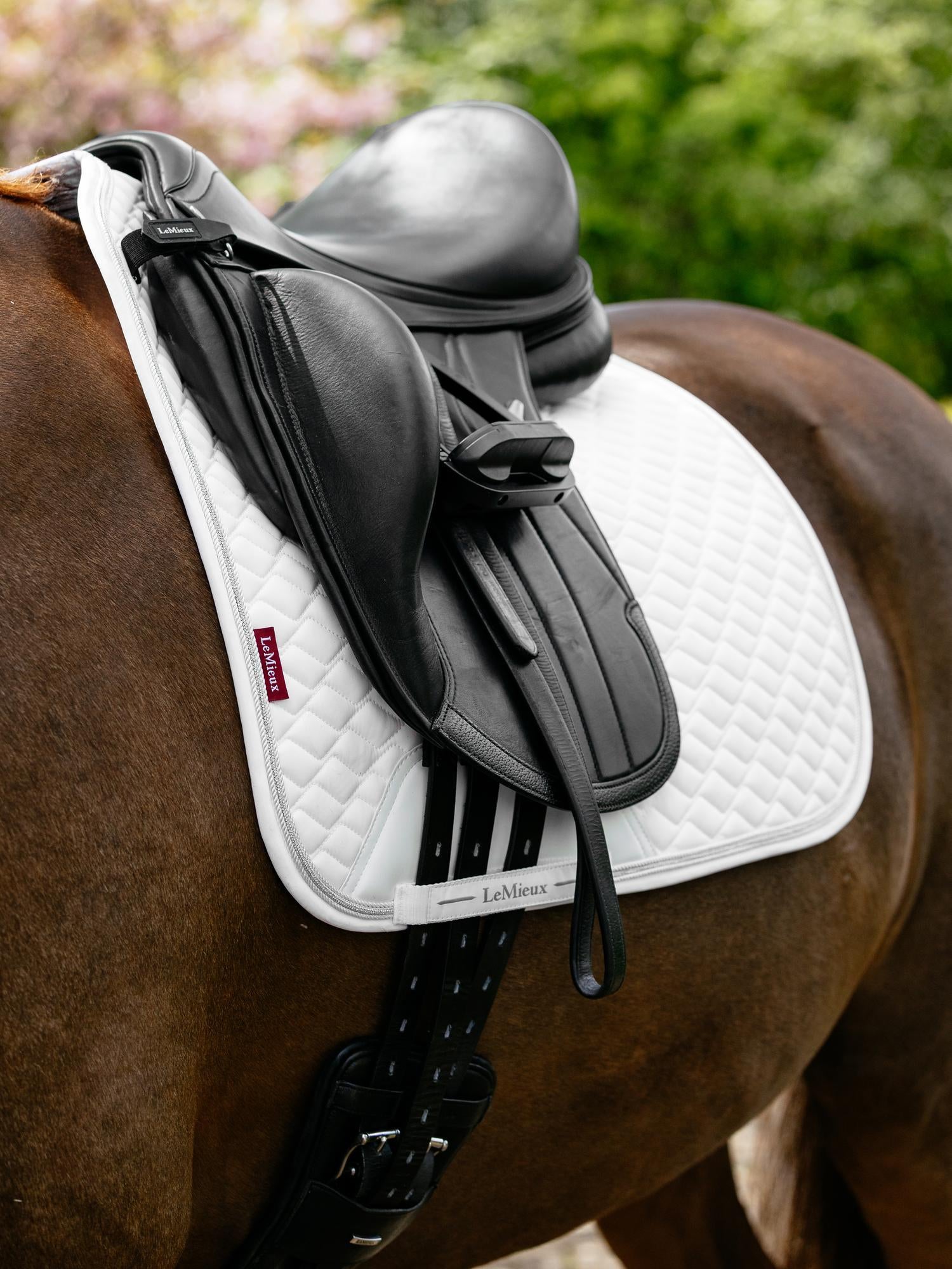 LeMieux Brilliance Dressage Saddle Pad-English Saddle Pad-LeMieux-White-Evolution Equestrian Co.