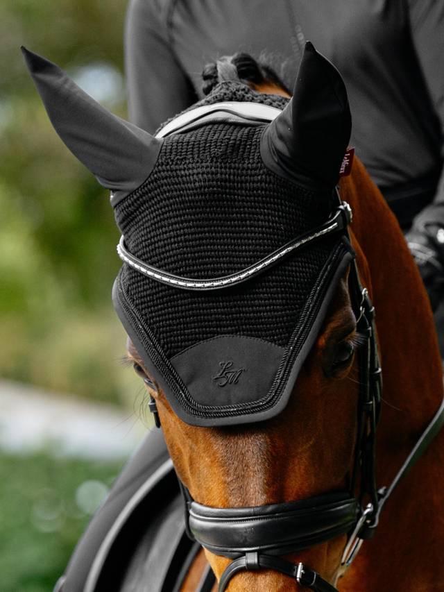 LeMieux Brilliance Fly Bonnet-English Accessories-LeMieux-Black-Medium (Cob)-Evolution Equestrian Co.