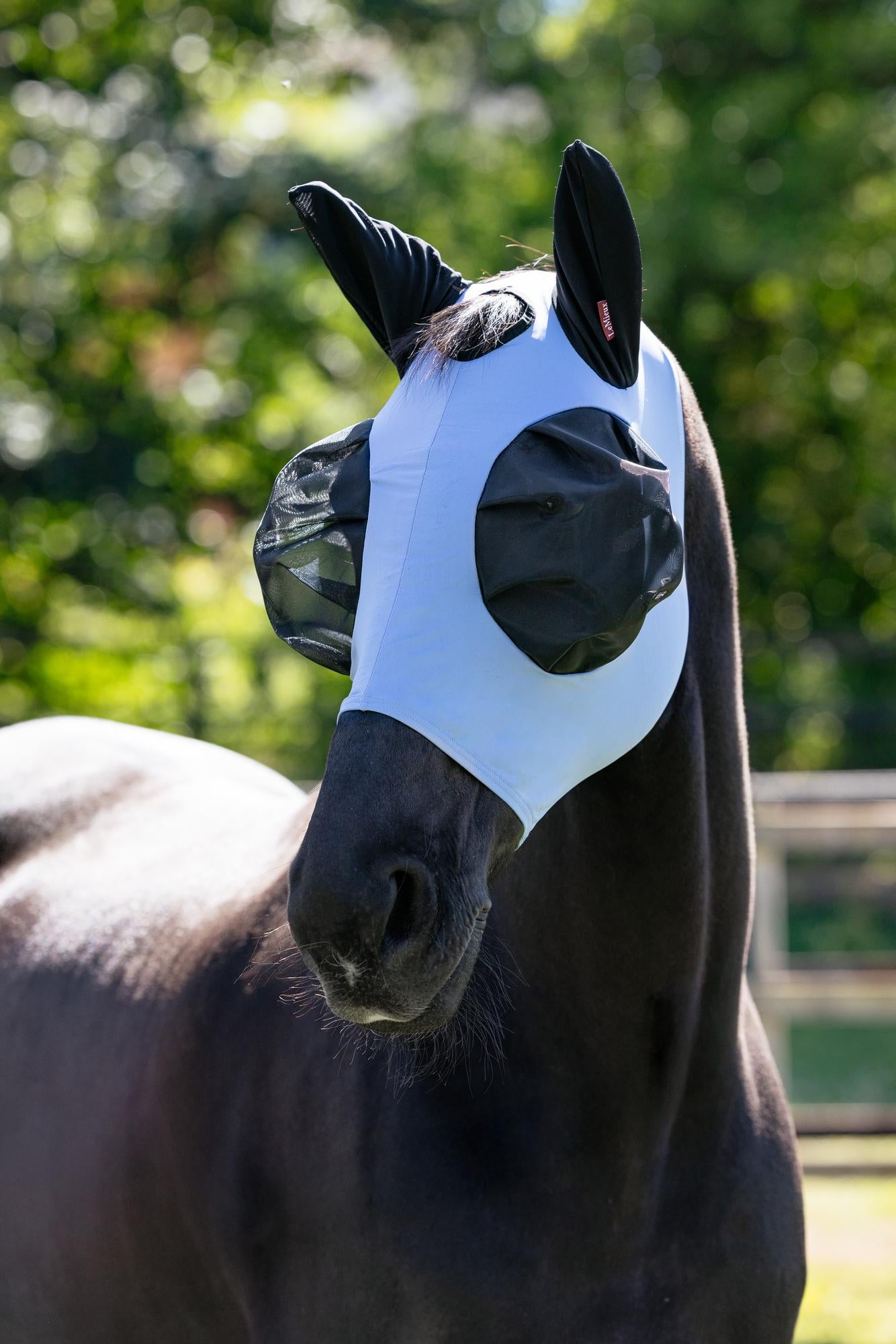 LeMieux Bug Relief Fly Mask Powder Blue-Fly Mask-LeMieux-XSmall (Small Pony)-Evolution Equestrian Co.