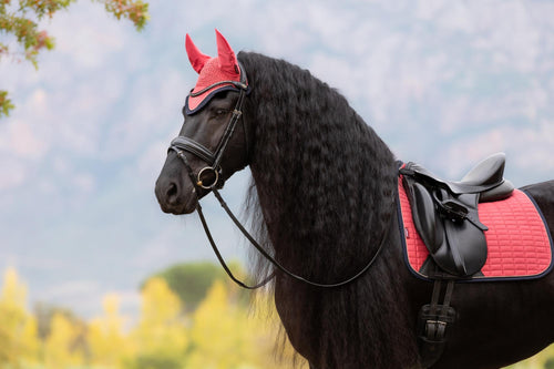 LeMieux Classic Fly Bonnet Cranberry-English Accessories-LeMieux-Medium / Cob-Evolution Equestrian Co.