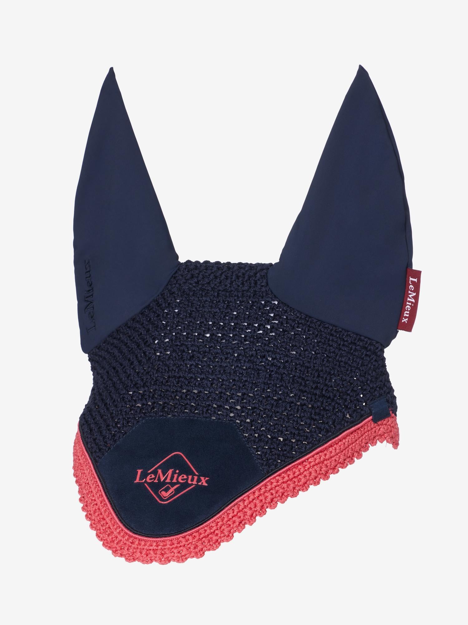 LeMieux Classic Fly Bonnet Navy Cranberry-English Accessories-LeMieux-Medium / Cob-Evolution Equestrian Co.