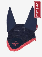 LeMieux Classic Fly Bonnet Navy Cranberry-English Accessories-LeMieux-Medium / Cob-Evolution Equestrian Co.