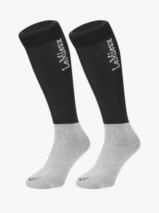 LeMieux Competition Socks Twin Pack Black-Socks-LeMieux-Medium-Evolution Equestrian Co.