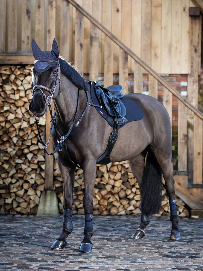 LeMieux Cotton Close Contact English Saddle Pad-English Saddle Pad-LeMieux-Small (Cob)-Navy-Evolution Equestrian Co.