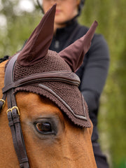 LeMieux Crystal Fly Bonnet-English Accessories-LeMieux-Medium (Cob)-Black-Evolution Equestrian Co.