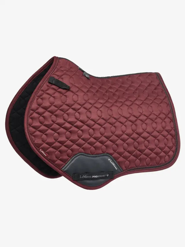 LeMieux Crystal Suede Close Contact Saddle Pad Burgundy-English Saddle Pad-LeMieux-Evolution Equestrian Co.