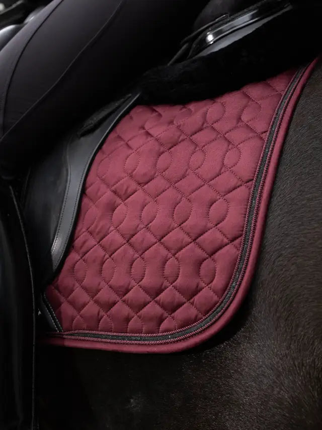 LeMieux Crystal Suede Close Contact Saddle Pad Burgundy-English Saddle Pad-LeMieux-Evolution Equestrian Co.