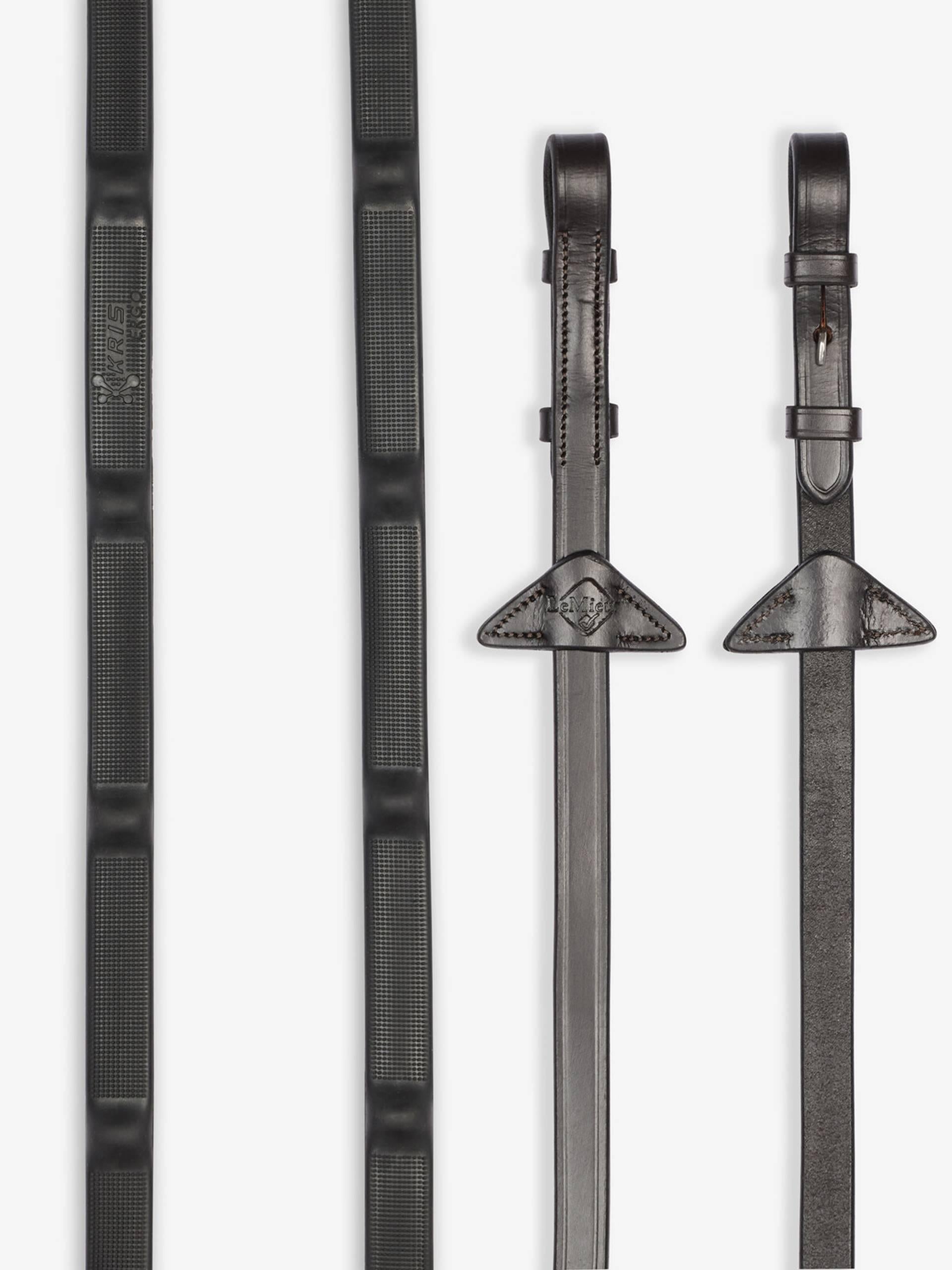 LeMieux Ergo Grip Rubber Reins-English Reins-LeMieux-Brown-Evolution Equestrian Co.