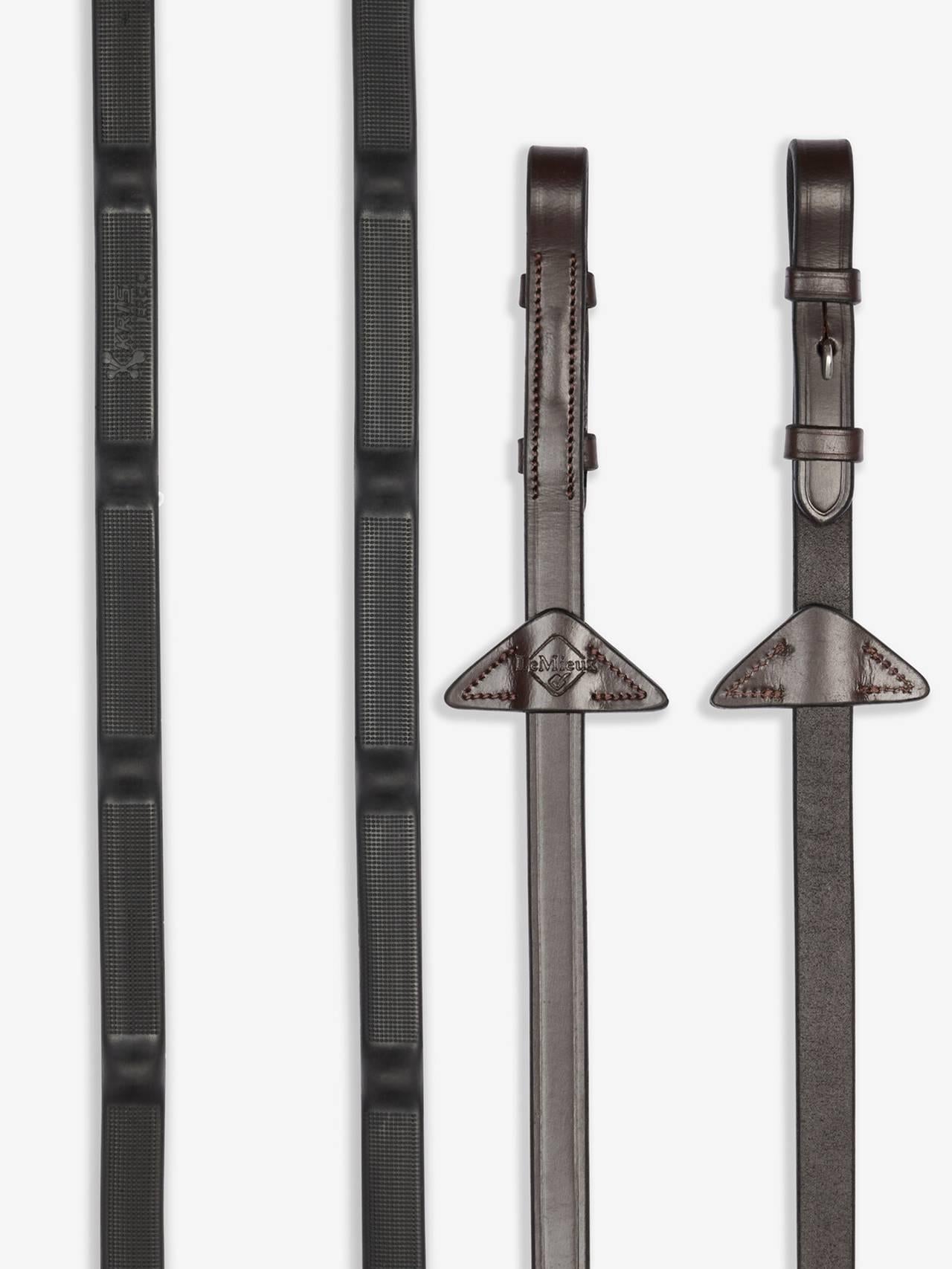 LeMieux Ergo Grip Rubber Reins-English Reins-LeMieux-Havana-Evolution Equestrian Co.