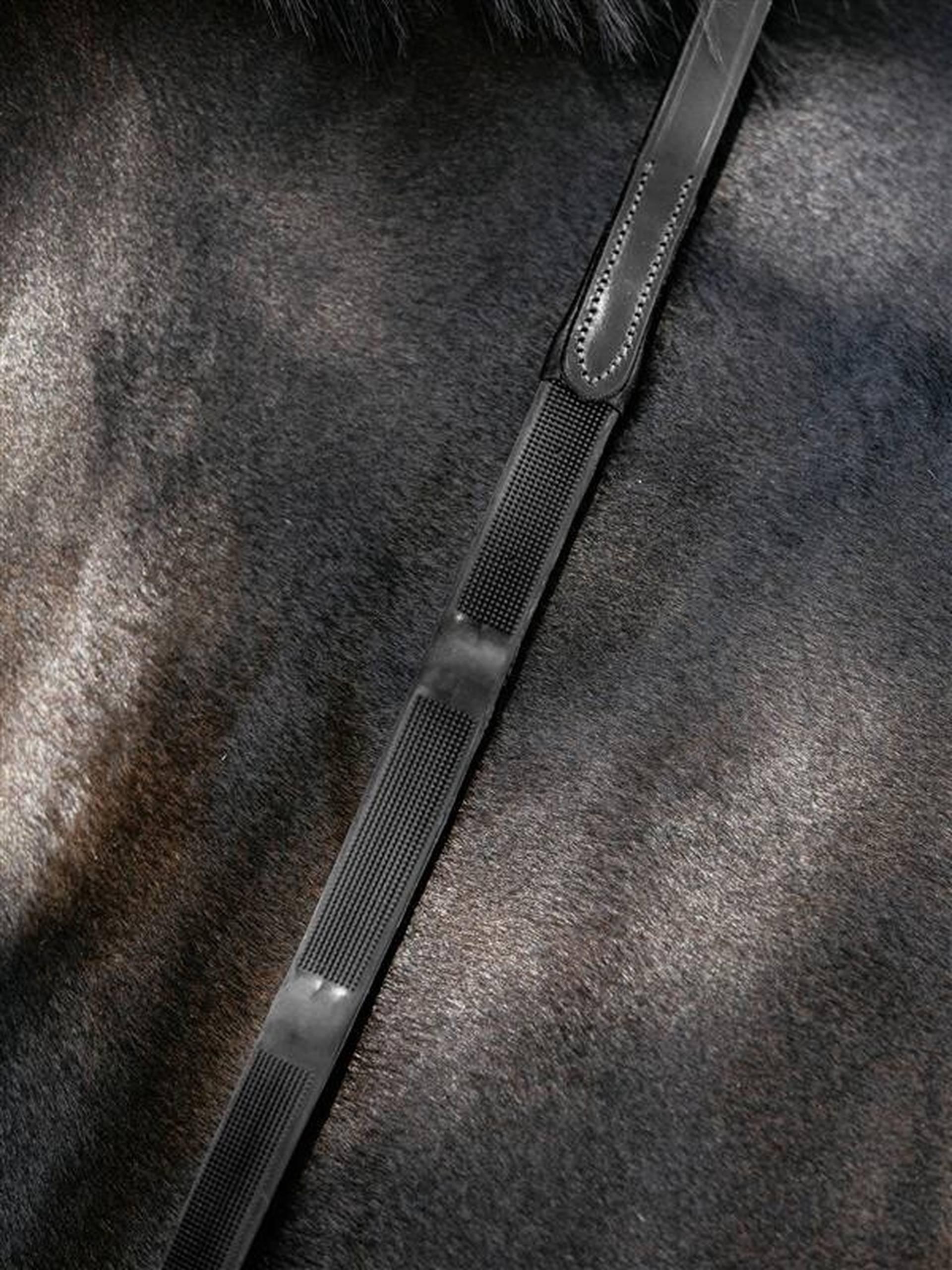 LeMieux Ergo Grip Rubber Reins-English Reins-LeMieux-Black-Evolution Equestrian Co.