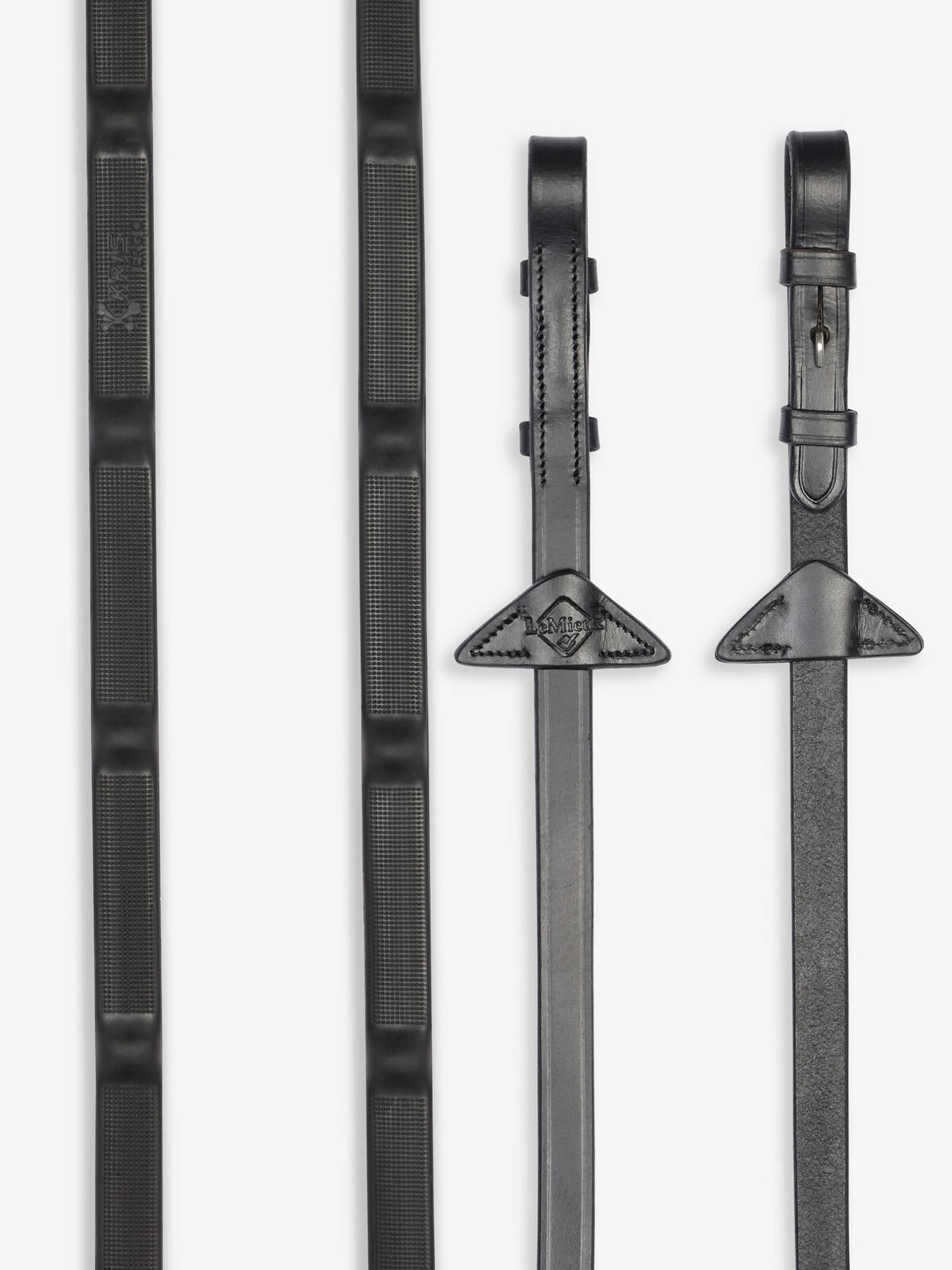 LeMieux Ergo Grip Rubber Reins-English Reins-LeMieux-Black-Evolution Equestrian Co.
