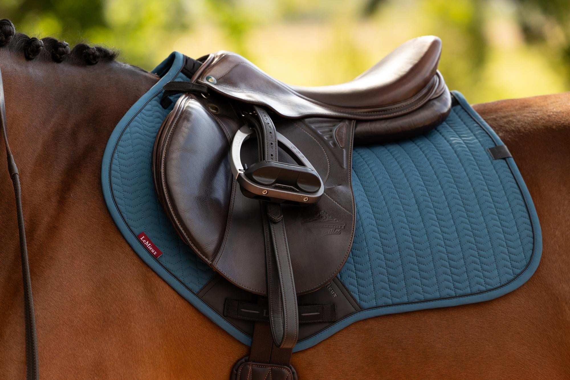 LeMieux Essence Close Contact Saddle Pad Jungle-English Saddle Pad-LeMieux-Small/Medium-Evolution Equestrian Co.