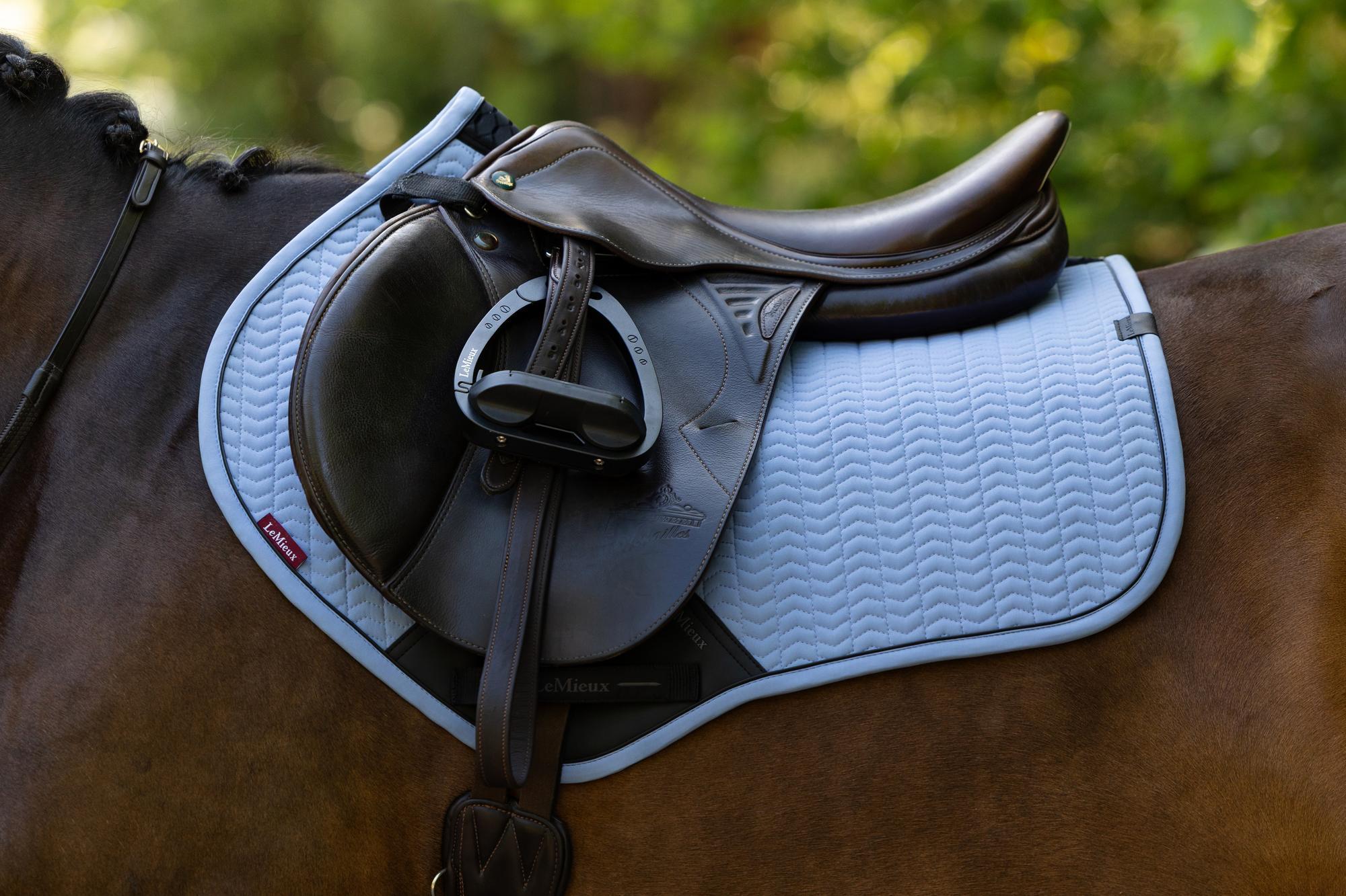 LeMieux Essence Close Contact Saddle Pad Powder Blue-English Saddle Pad-LeMieux-Small/Medium-Evolution Equestrian Co.