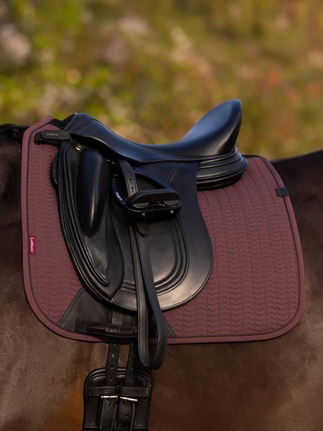LeMieux Essence Dressage Saddle Pad Damson-English Saddle Pad-LeMieux-Small/Medium-Evolution Equestrian Co.