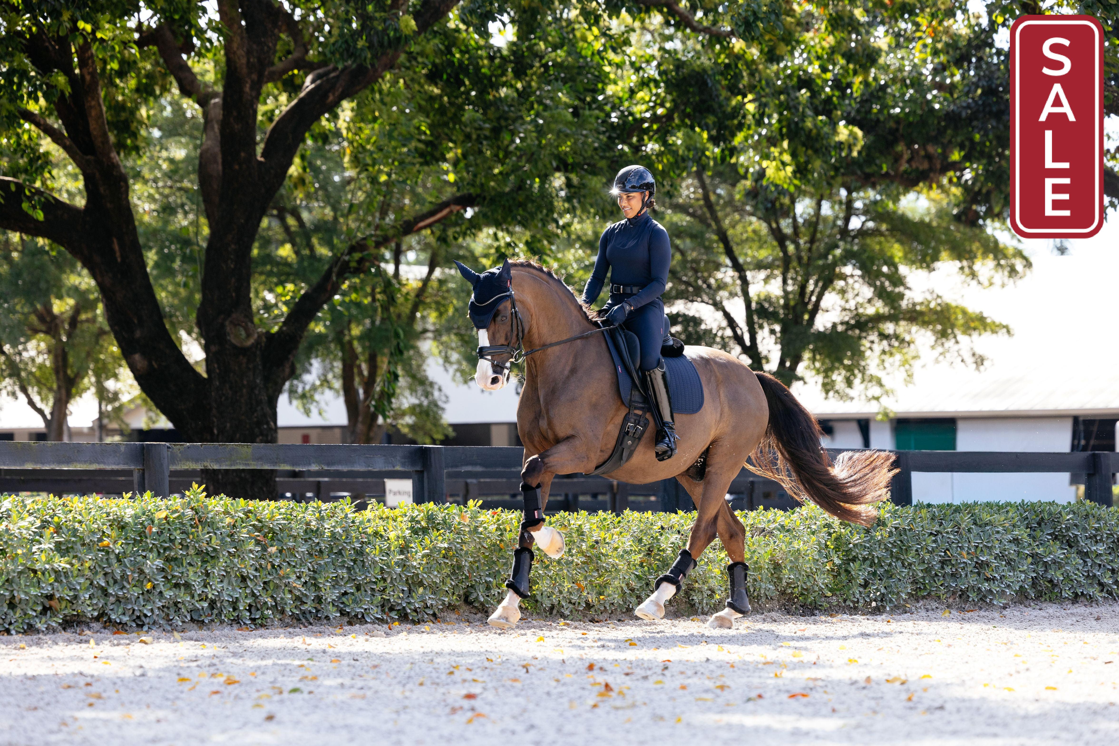 LeMieux Essence Dressage Saddle Pad Navy-Dressage Saddle Pad-LeMieux-Evolution Equestrian Co.