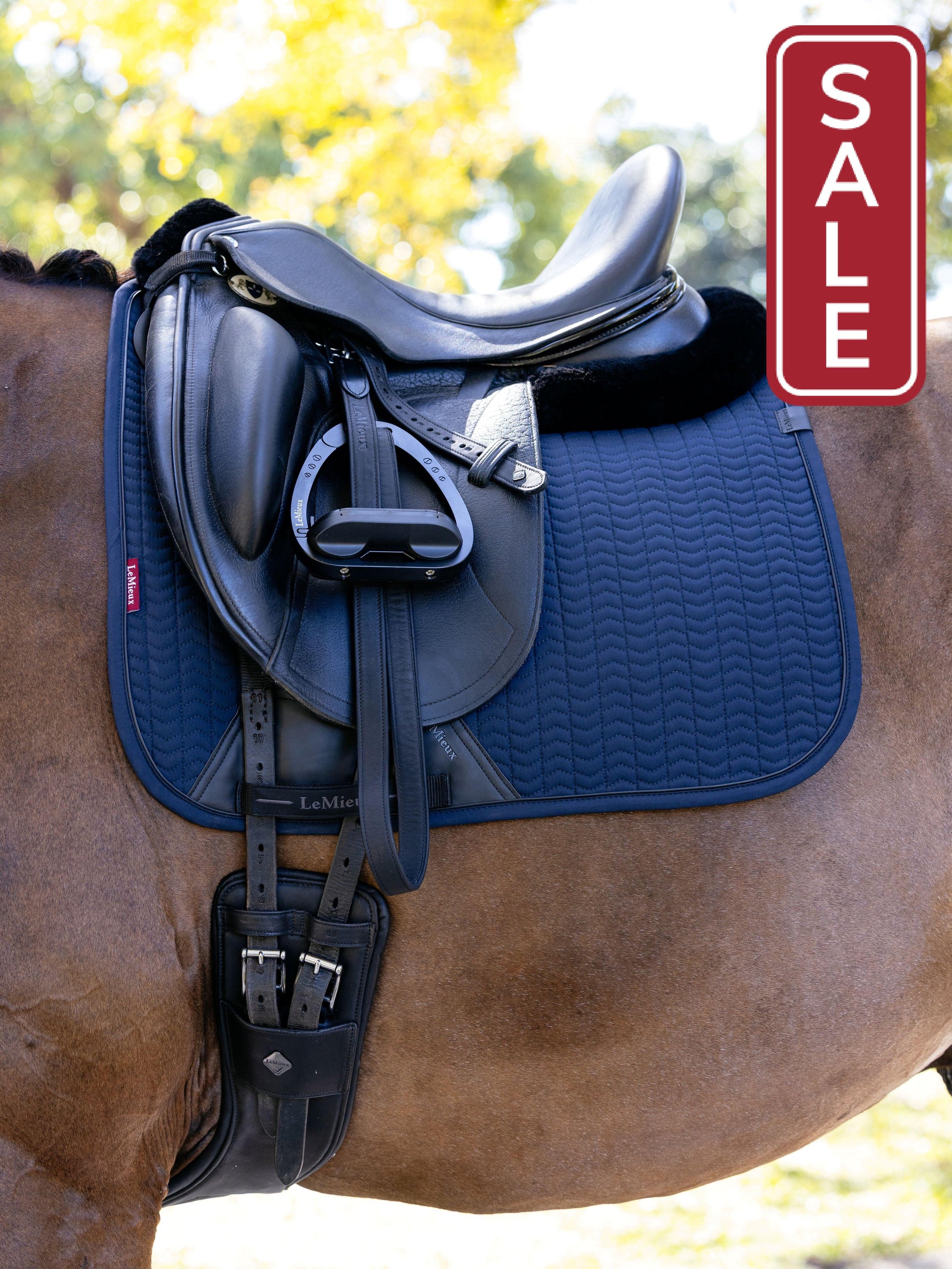 LeMieux Essence Dressage Saddle Pad Navy-Dressage Saddle Pad-LeMieux-Evolution Equestrian Co.